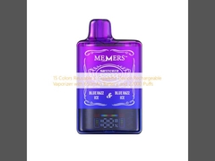 15 màu có thể sử dụng nhiều lần thiết bị thuốc lá điện tử có thể sạc lại với pin 650mAh và 22000 puffs